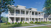 Two Story Wraparound Porch Townhome Plan